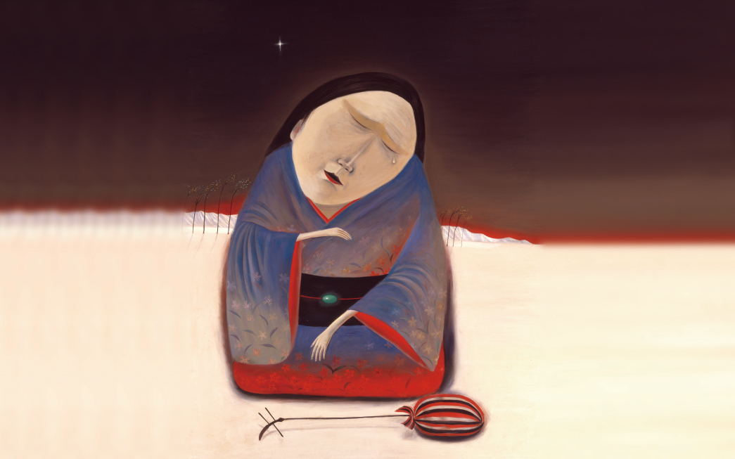 Key Visual of Sleeping Fires - Two Blind Women in the Snowy Tokugawa Nights