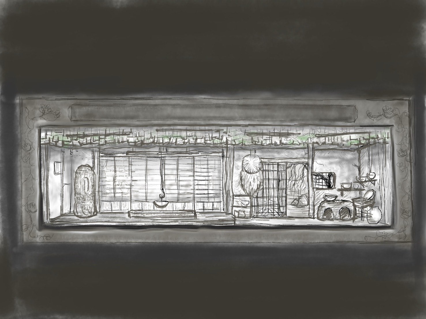 Key Visual of Sleeping Fires – Two Blind Women in the Snowy Tokugawa Nights by Kuro Tanino